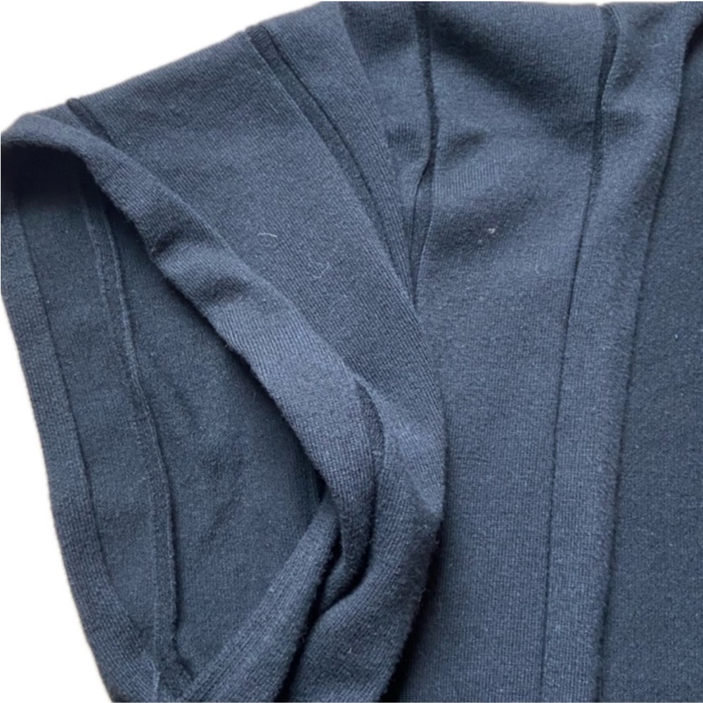LOFT Open Front Knit Poncho Cardigan Shawl Wrap — Black, Size M/L - Picture 8 of 8